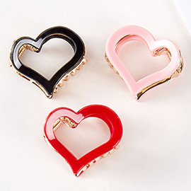 3PCS - Open Heart Hair Claw Clips