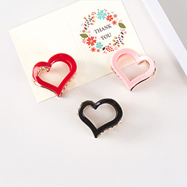 3PCS - Open Heart Hair Claw Clips