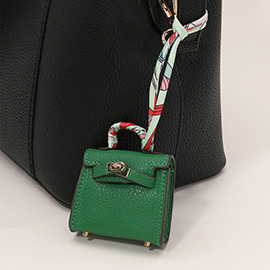 Faux Leather Elegant and Stylish Mini Purse / Bag Charm