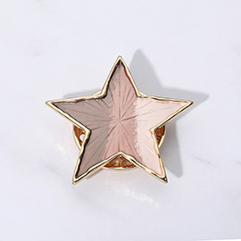 Colored Metal Star Magnetic Brooch