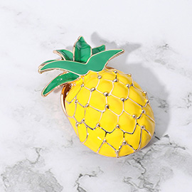 Enamel Pineapple Magnetic Brooch