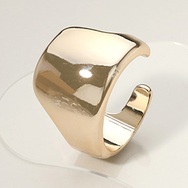 Abstract Metal Wide Cuff Bracelet