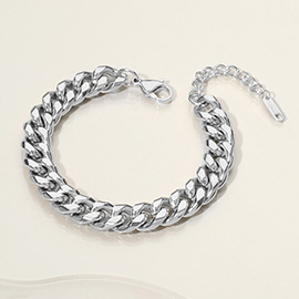 Stainless Steel Cuban Chain Bracelet