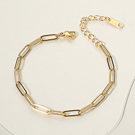 Stainless Steel Paperclip Chain Bracelet