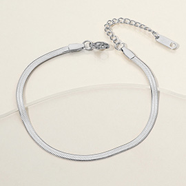 Stainless Steel Herringbone Chain Bracelet