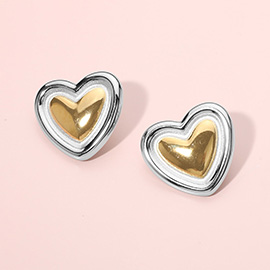 Stainless Steel Heart Earrings