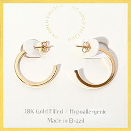 18K Gold Filled Hypoallergenic Hoop Earrings