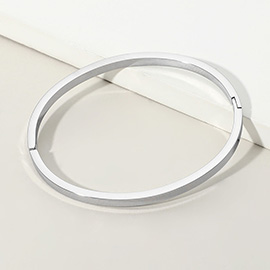 Stainless Steel Hinged Bangle Bracelet