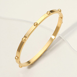 Stainless Steel Bubble Hinged Bangle Bracelet