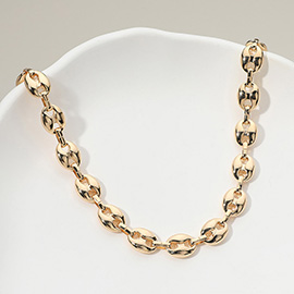 Brass Mariner Link Chain Necklace