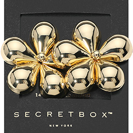 SECRET BOX_14K Gold Dipped Flower Earrings