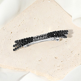 Stone Paved Criss Cross Bar Barrette