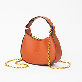 Faux Leather Mini Hobo Handbag / Crossbody Bag