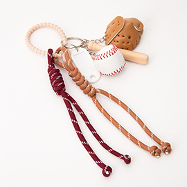 Baseball Name Tag Key Chain / Bag Charm