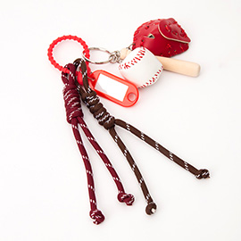 Baseball Name Tag Key Chain / Bag Charm