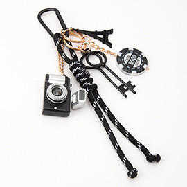 Camera Key Eiffel Tower Casino Chip Carabiner Keychain / Bag Charm