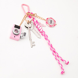 Camera Key Eiffel Tower Casino Chip Carabiner Key Chain / Bag Charm