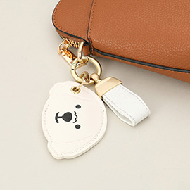 Faux Leather Dog Keychain / Bag Charm