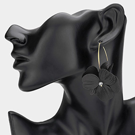 Metal Cutout Flower Dangle Earrings