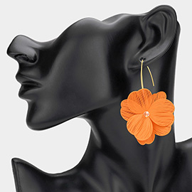 Metal Cutout Flower Dangle Earrings