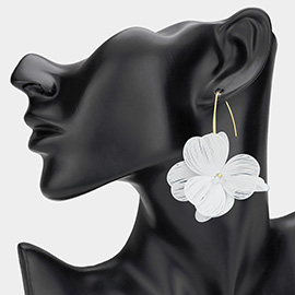 Metal Cutout Flower Dangle Earrings