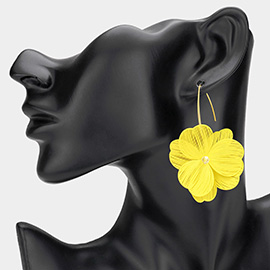 Metal Cutout Flower Dangle Earrings