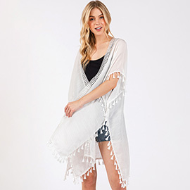 Crochet Tassel Trip Cover Up Poncho