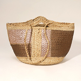 Bucket Jute Shoulder Bag