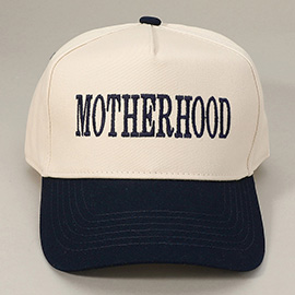 MOTHERHOOD Message Embroidered Baseball Cap