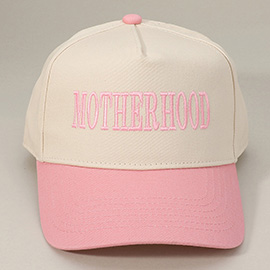 MOTHERHOOD Message Embroidered Baseball Cap