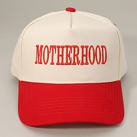 MOTHERHOOD Message Embroidered Baseball Cap