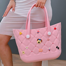 Trendy Silicone Personalized Charm Tote Bag