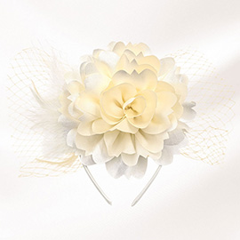 Flower Veil Fascinator / Headband