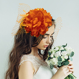 Flower Veil Fascinator / Headband