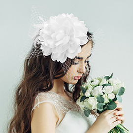 Flower Veil Fascinator / Headband