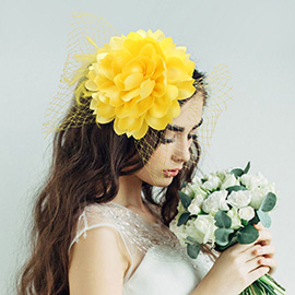 Flower Veil Fascinator / Headband