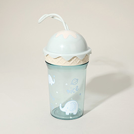 Kids Ice Cream Cone Shaped Water Bottle Tumbler