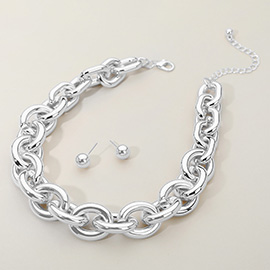 Chunky Metal Chain Necklace