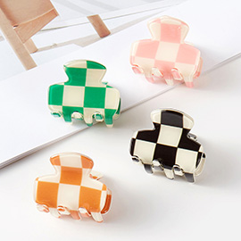 4PCS - Checkered Hair Claw Clips