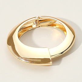 Bold Metal Hinged Bangle Bracelet