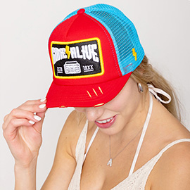 COME ALIVE Message Embroidered Mesh Back Trucker Hat