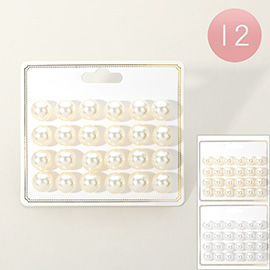 12 SET OF 12 - Pearl Stud Earring Set