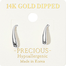 14K Gold Dipped Hypoallergenic Long Teardrop Earrings