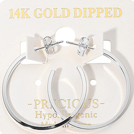 14K Gold Dipped Hypoallergenic Hoop Earrings