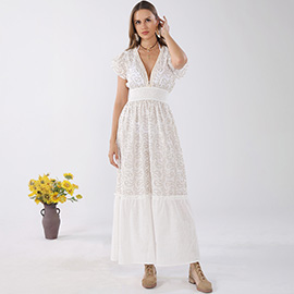 Bohemian Embroidered Flowing Summer Maxi Dress