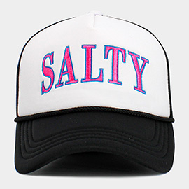 SALTY Message Mesh Back Trucker Hat