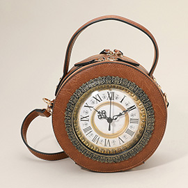 Real Working Vintage Clock Handbag / Crossbody Bag