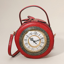 Real Working Vintage Clock Handbag / Crossbody Bag