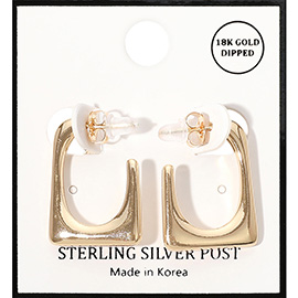 18K Gold Dipped Square Hoop Earrings