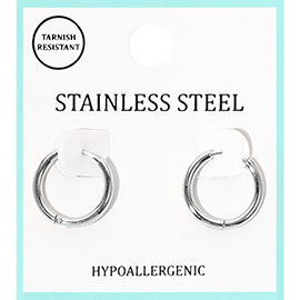 Stainless Steel Hypoallergenic Mini Huggie Hoop Earrings